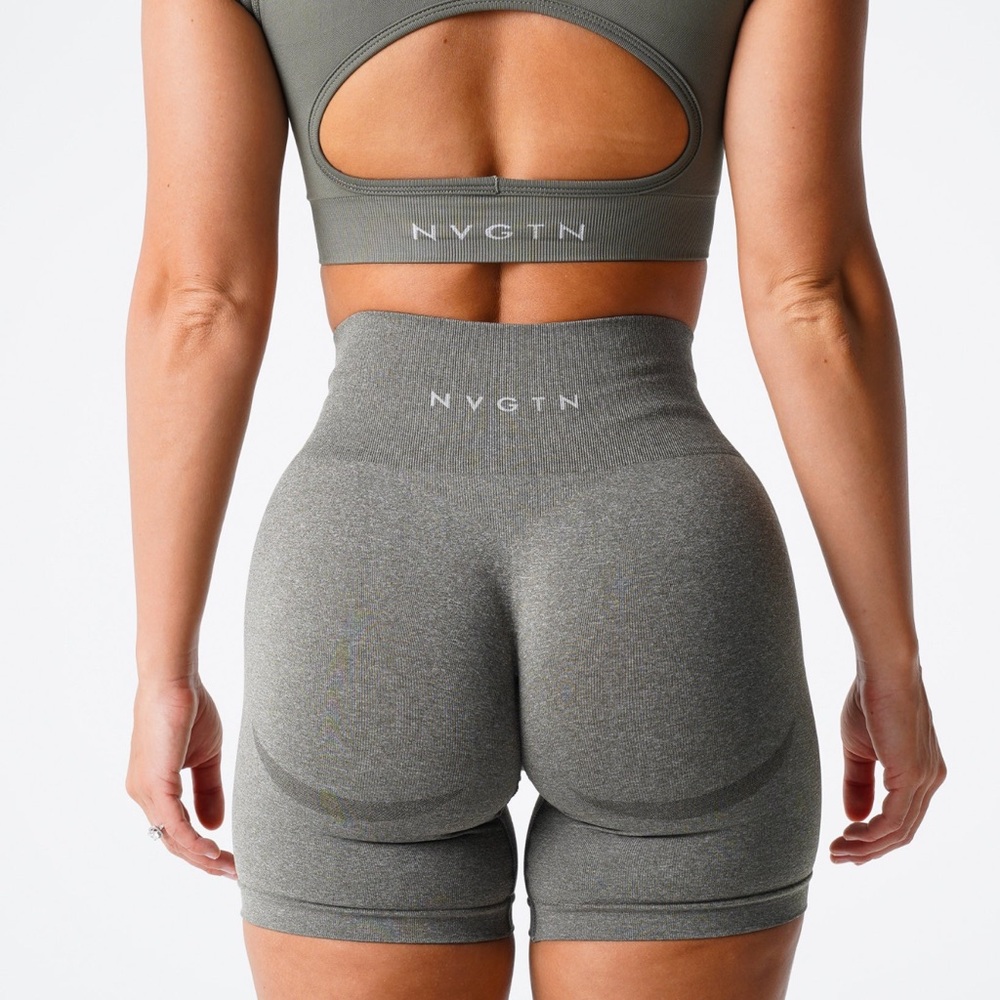 NVGTN Women's Green Contour Seamless Shorts